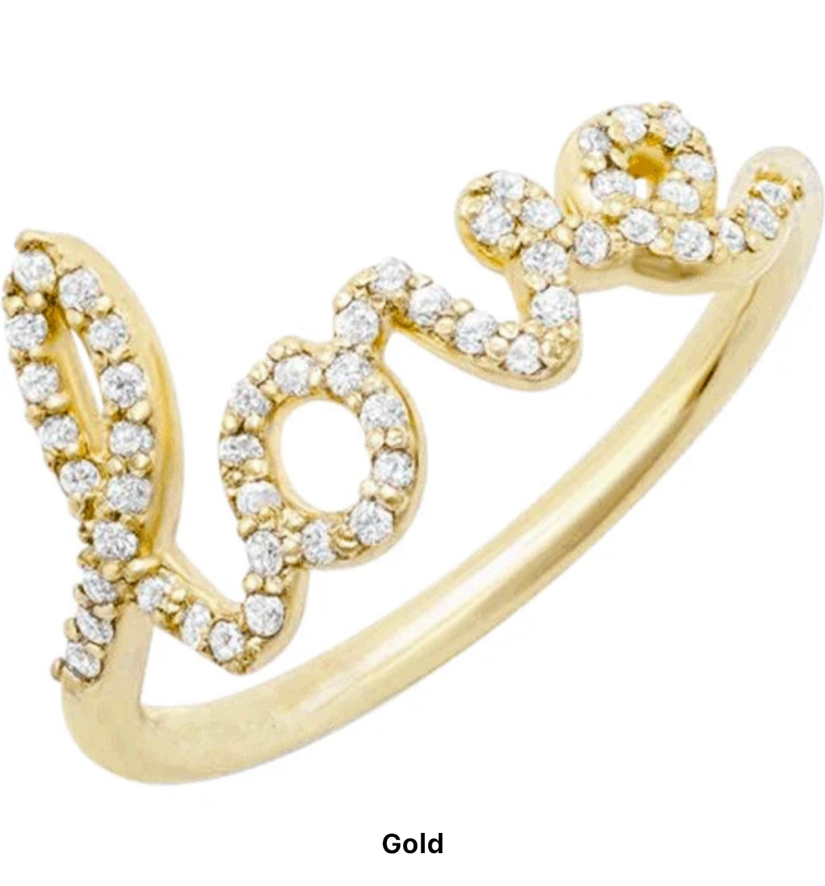 CZ Love Ring