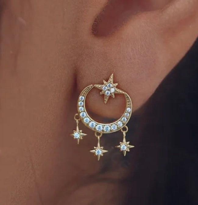 The Moon & Star Stud Earrings