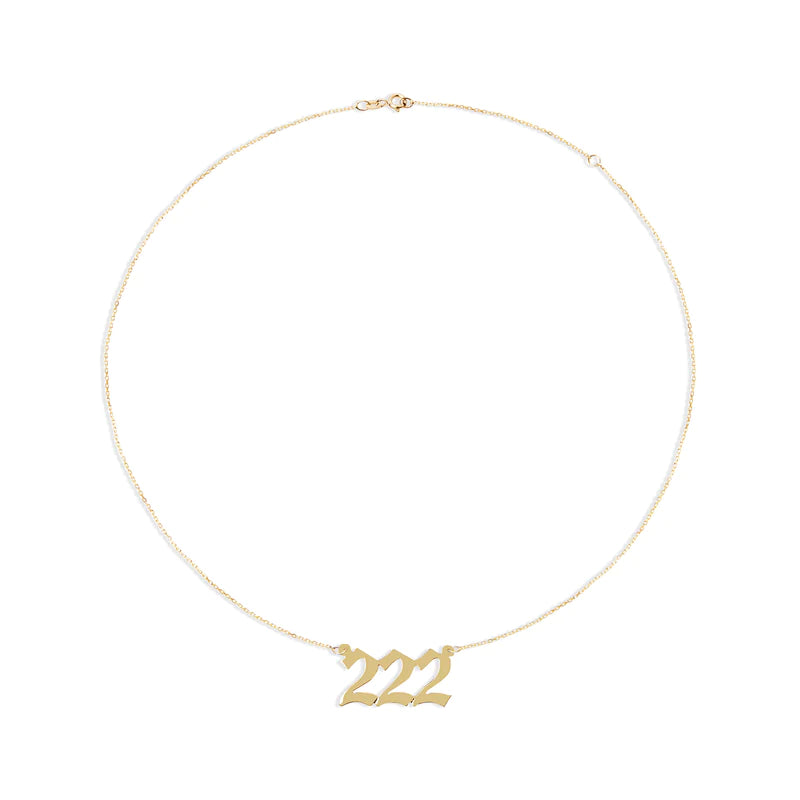 The Angel Number Nameplate Necklace